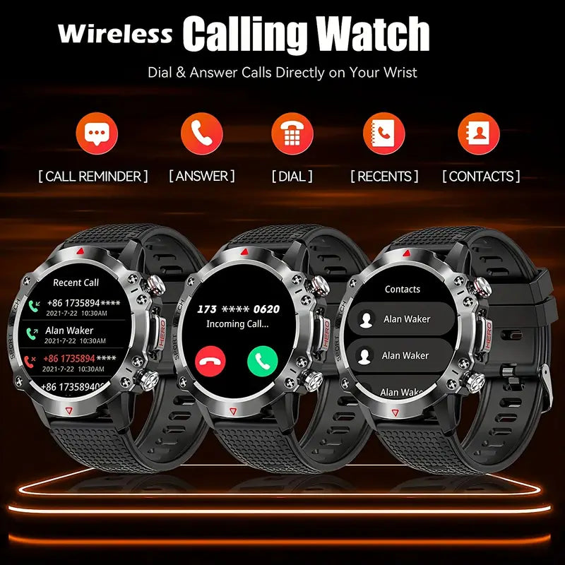 Smart Watch with Wireless Calls, 1.39" Round Screen, Multiple Sports Modes