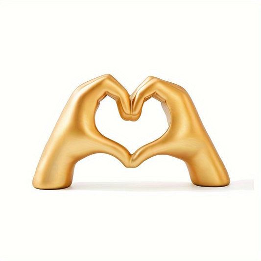 Heart Gesture Resin Statue for Home & Office Decor