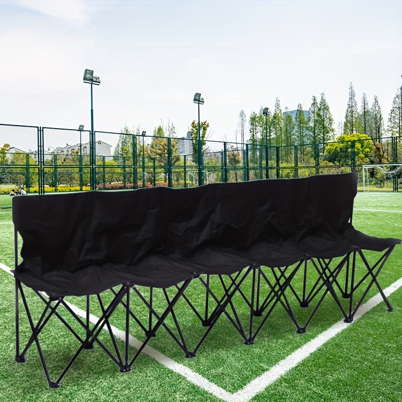 6-Person Folding Bench with Storage Pockets