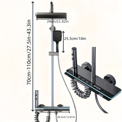Shower Piano Light Wall-Mounted Rain System