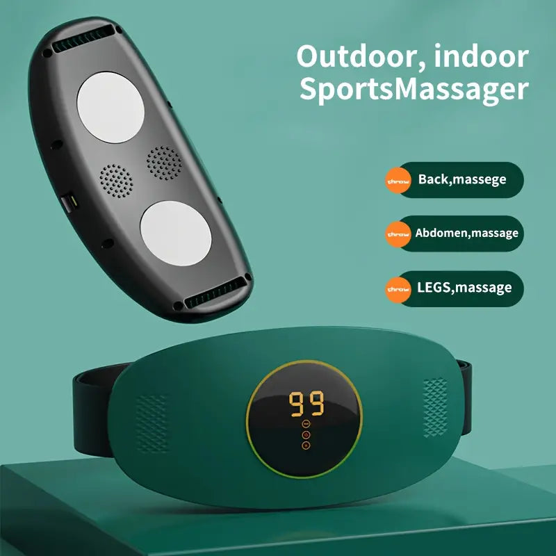 Ultimate Massage Belt with 99 Automatic Modes - Green (USB Rechargeable)