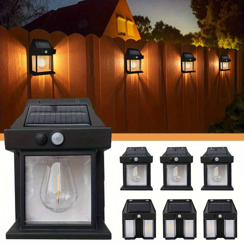 Solar Motion Sensor LED Lights, Wireless Outdoor Security