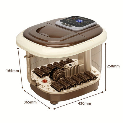 Electric Foot Spa Bath Massager with Shiatsu Rollers(Brown)