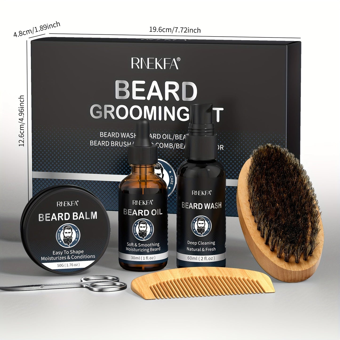 Beard Grooming Kit for Men Trimming & Care Set
