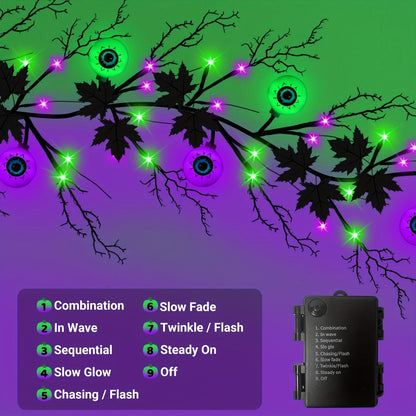 Halloween Willow Vine Garland with 54 LED Lights
