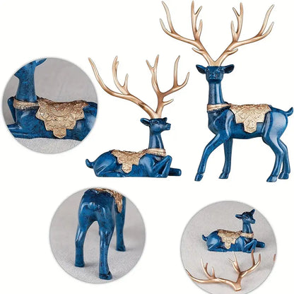 Winter Wonderland Wonders: 2 Festive Reindeer Figurines