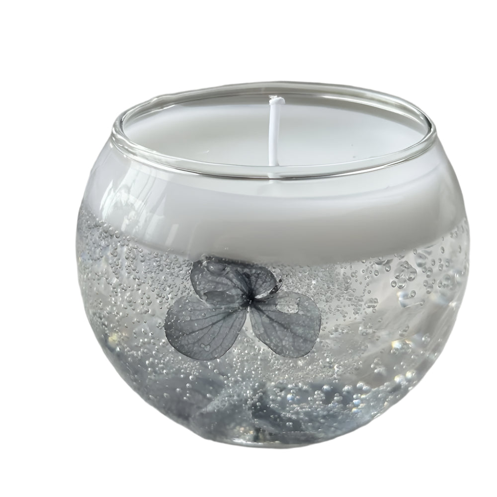 Single Wick Soy Wax Candle with Dried Flowers