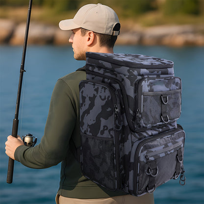 Fishing Backpack with Rod Holder