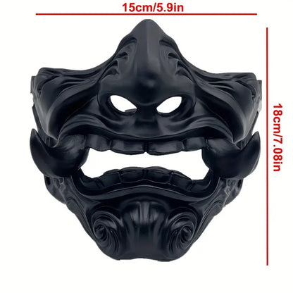 Samurai Spirit: Japanese Prajna Ghost Face Mask for Halloween