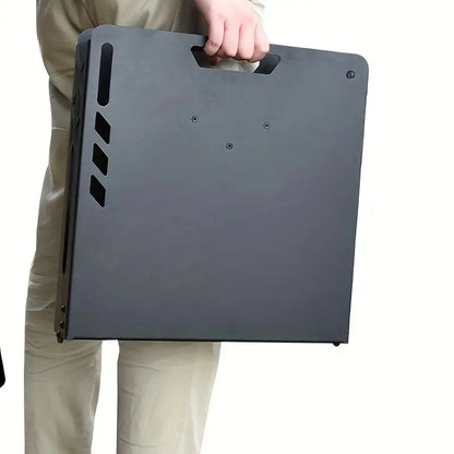 Black Liftable Folding Table: Lightweight Aluminum Alloy Portable Camping Table