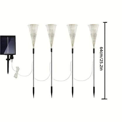 Set of 4 Solar Fireworks Lights for a Dazzling Christmas Display