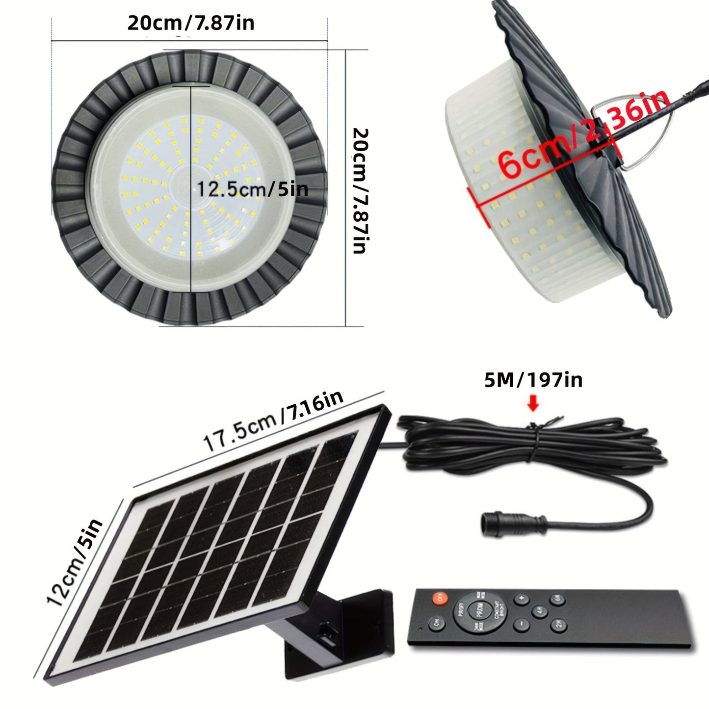 Solar Shed Light with Remote Control (244 LED)