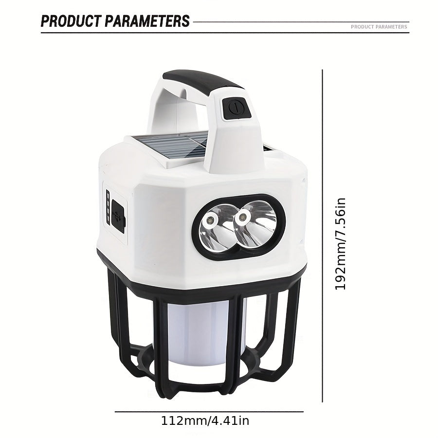 Solar Powered Portable Camping Light with Mobile Charger