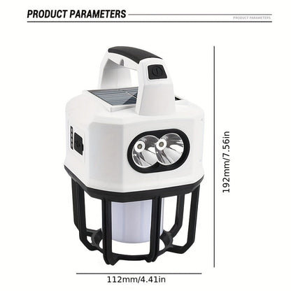 Solar Powered Portable Camping Light with Mobile Charger