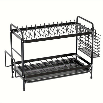 Metal Kitchen Dish Rack with Drainboard