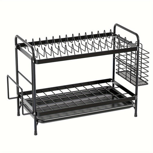 Metal Kitchen Dish Rack with Drainboard