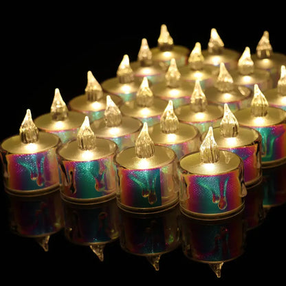 Radiant Glow: Set of 24 LED Electronic Candles
