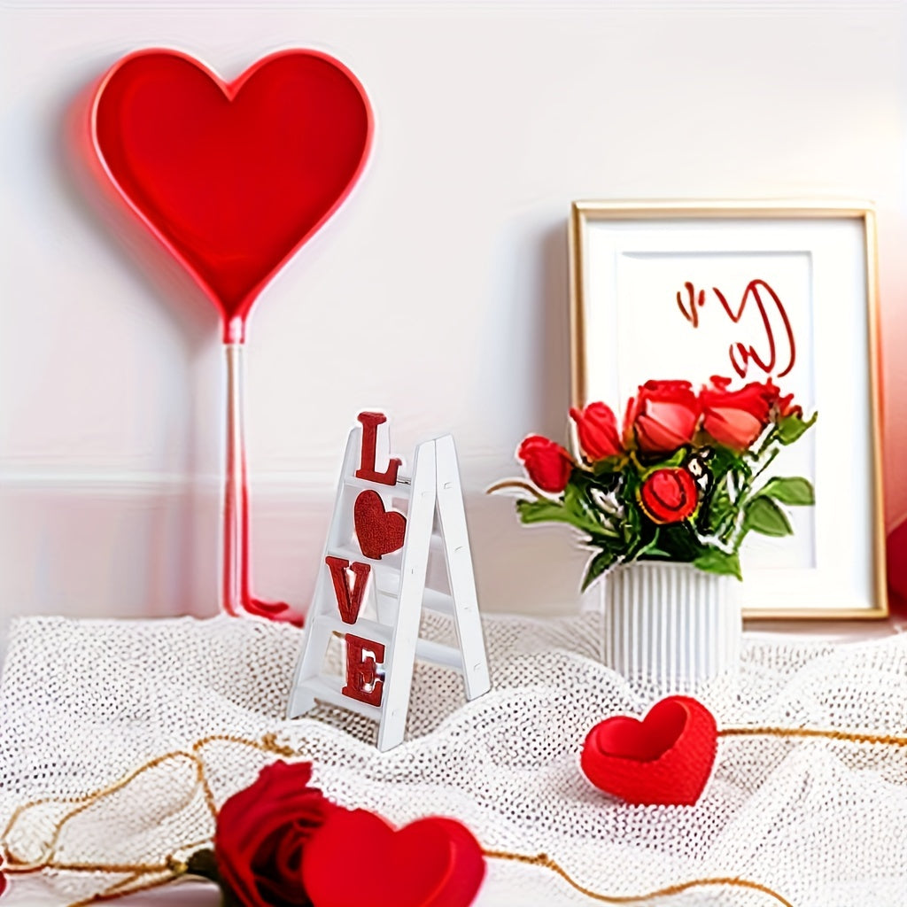 Valentine Love Word Art Red Tabletop Decoration