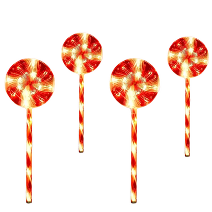 Luminous Lollipops: Festive Christmas Garden Lights Set