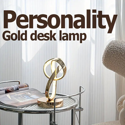 Space-themed USB Bedside Table Lamp - Golden