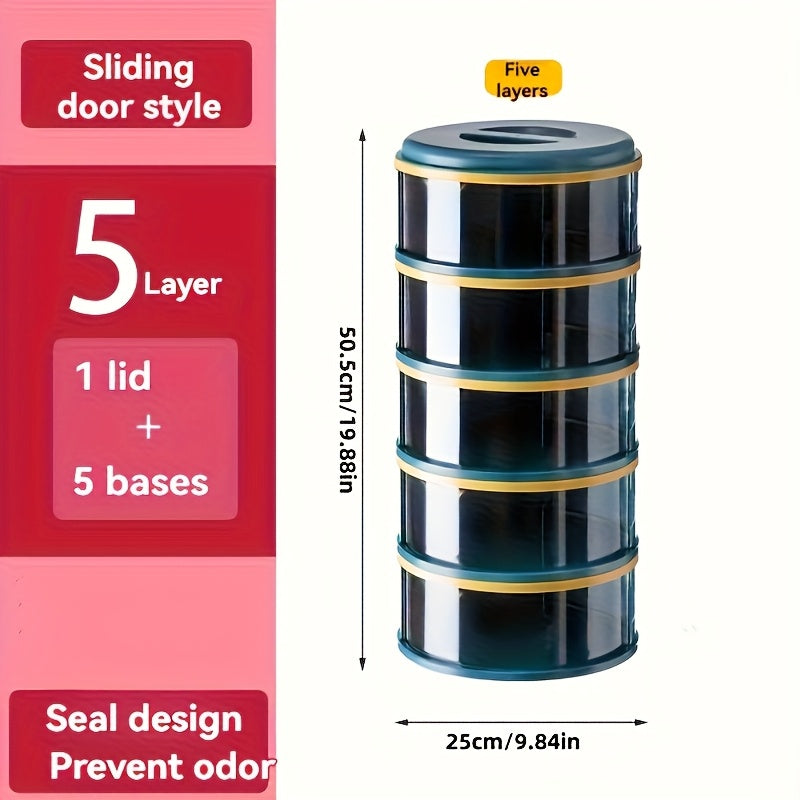 Stackable Mint Green Food Storage Covers (5-Layer)