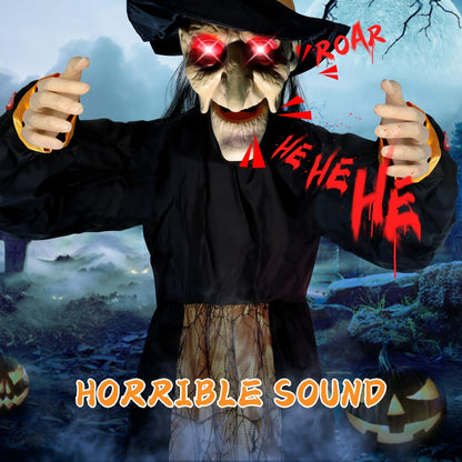 Motion-Activated Witch Sound Sensing Halloween Decoration