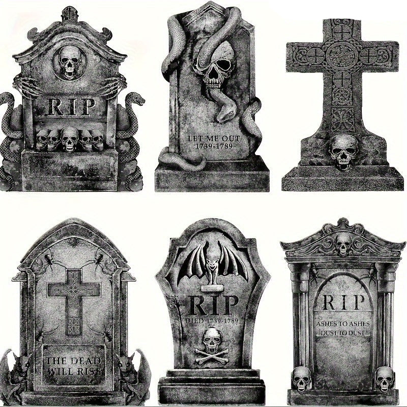 Halloween Tombstone Decoration Set of 6