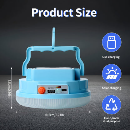 Solar LED Camping Light with Magnetic Base