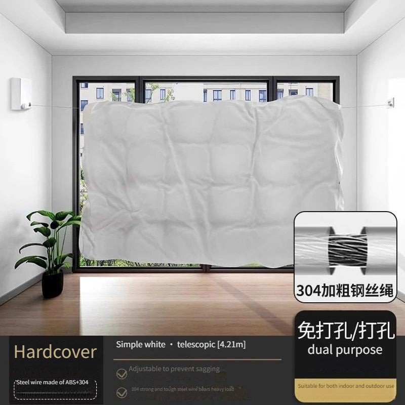 Wall Mount with Invisible Retractable Clothesline