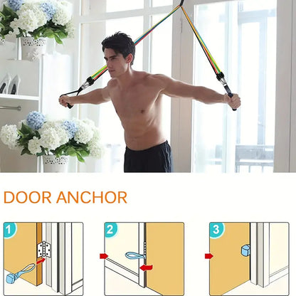 16pcs Resistance Bands Set with Handles - 5 Tube Fitness Bands