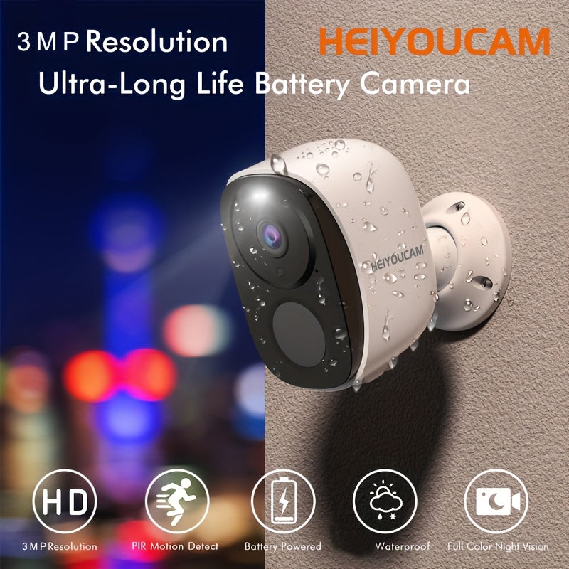 Wireless Solar Security Camera Outdoor (3MP Night Vision)