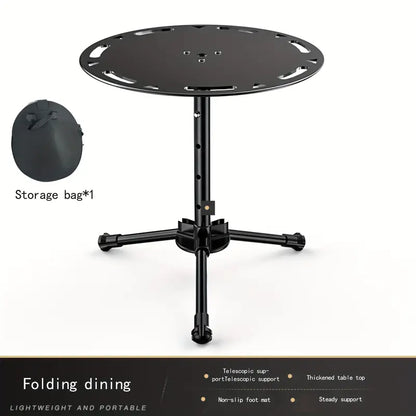 Portable Multifunctional Aluminum Alloy Tripod Table - Adjustable & Foldable