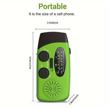 Portable Emergency Radio with Power Bank & Flashlight