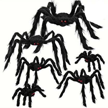 Giant Spider Halloween Decoration Set (6pcs)