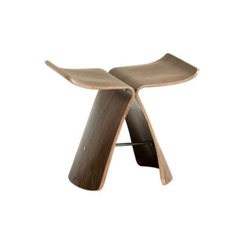 Stool Ins Danish Butterfly Chair Stool(Brown)