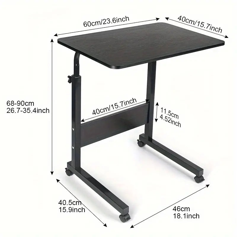 Black Lift Table Desk with Pulley to Adjust Height
