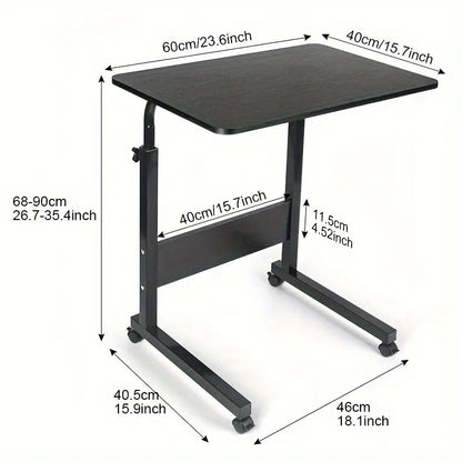Black Lift Table Desk with Pulley to Adjust Height