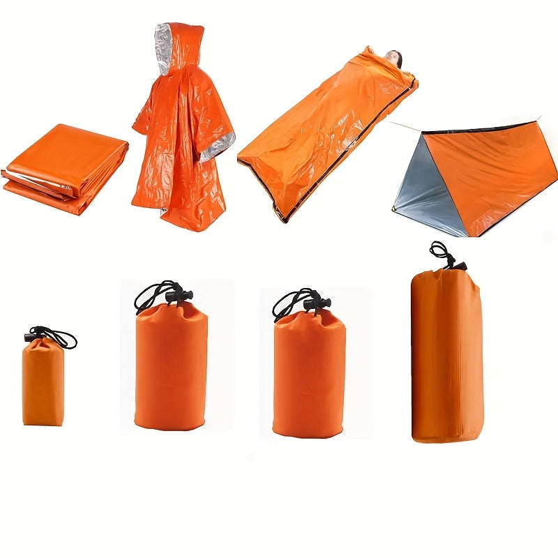 Outdoor Survival Camping Tent & Blanket Set (4 pcs)