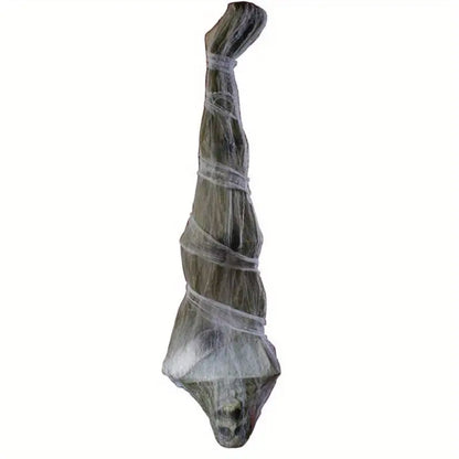 The Arachnid Embrace: Mummy Cocooned in Webs