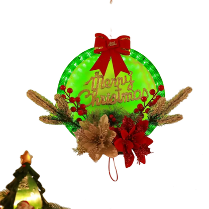 Radiant Festivity: LED-Lit Artificial Christmas Wreath