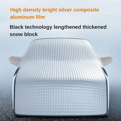 Universal Car Snow Shield: Silvery Front Windshield Cover