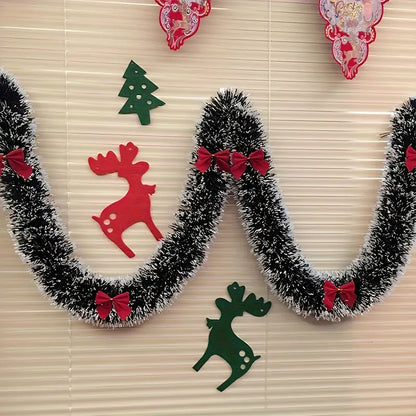 Sparkling Christmas Tinsel Garland - 179.83 cm | Festive Metallic Twist Decoration