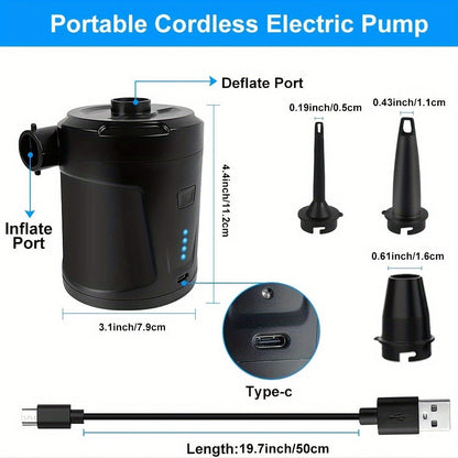Wireless Electric Air Pump Rechargeable (5200mAh)