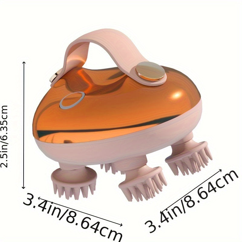 Portable Electric Scalp Massager(Gold)