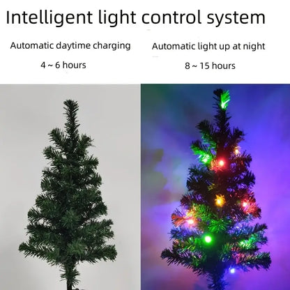 Celestial Blooms: Twin Solar-Powered Christmas Tree Lights