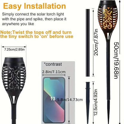 Solar Flame Lights Outdoor Garden Torch (4 Pack)