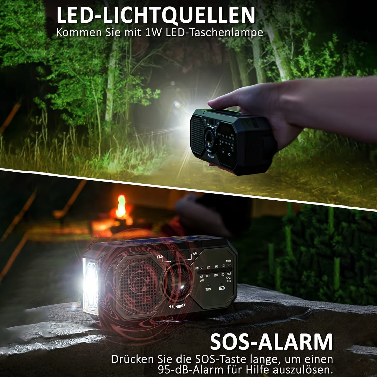 Emergency Radio Solar Hand Crank USB Power Bank