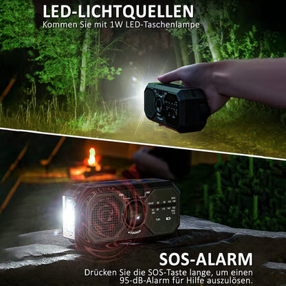 Emergency Radio Solar Hand Crank USB Power Bank