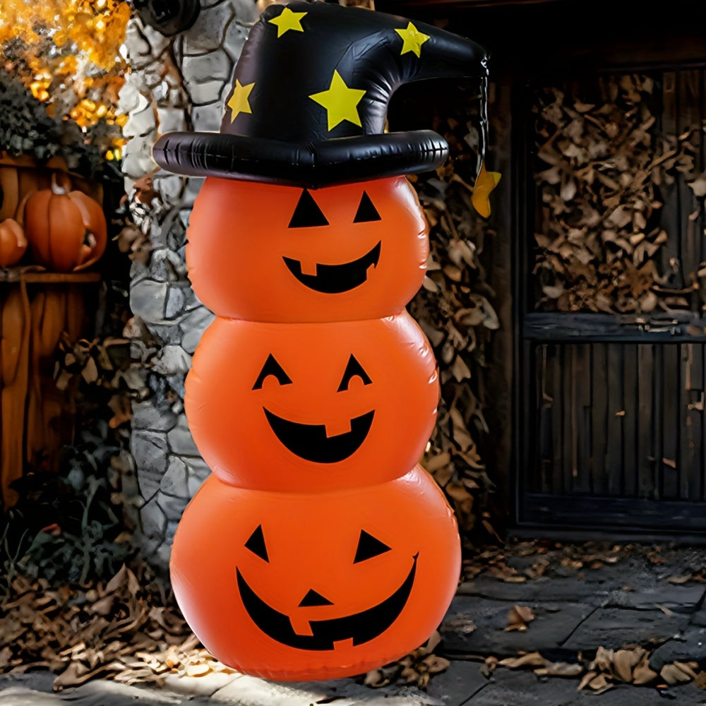 Giant PVC Halloween Pumpkin Lantern with Hat