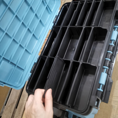 Double-Layer Outdoor Storage Box with Adjustable Dividers